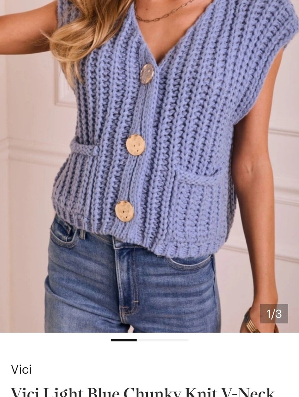 Chunky Bubblegum Pink Vest Sz Medium